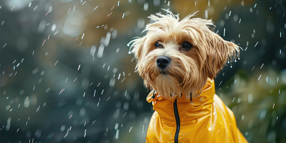 Perros en días de lluvia