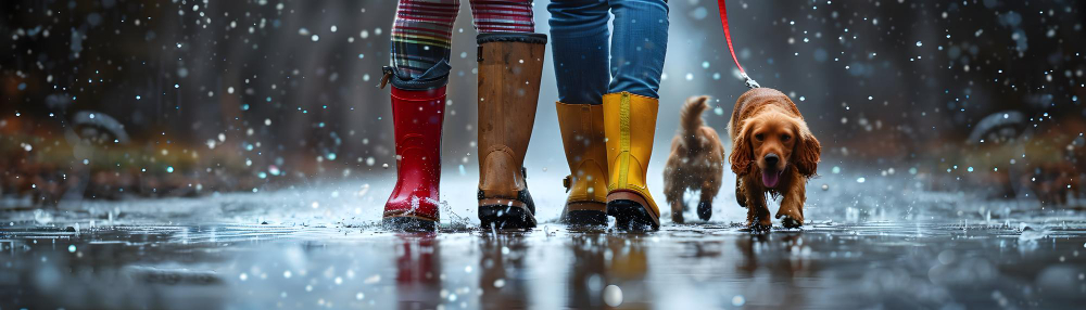 Perros en días de lluvia