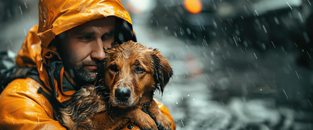 Perros en días de lluvia