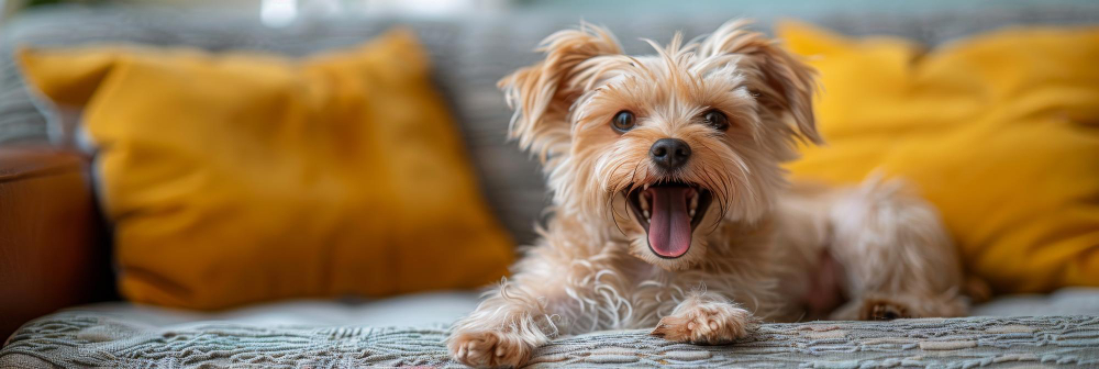 Perro solo en casa
