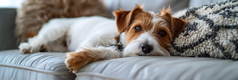 Perro solo en casa